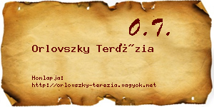 Orlovszky Terézia névjegykártya
